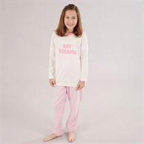 Board Angels Girls Woven Striped Pants And Jersey Top PJ Set Multi