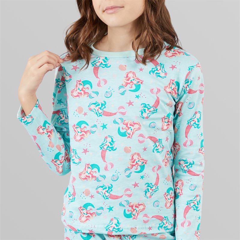 Board Angels Girls Mermaid Pyjama Set Multi Multi