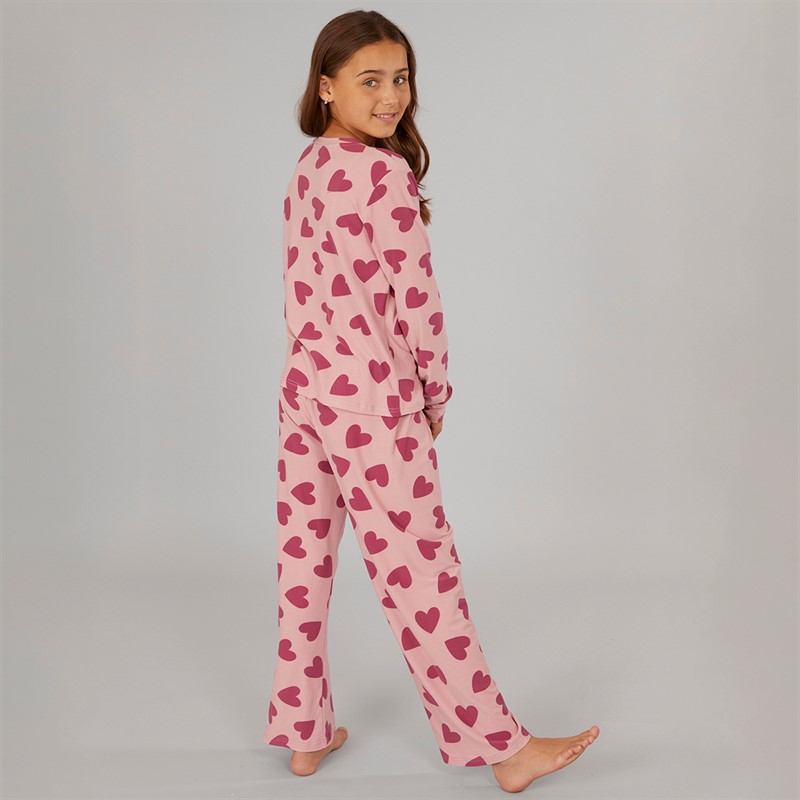 Board Angels Mens Girls AOP Heart Soft Touch Twosie Pink/Black