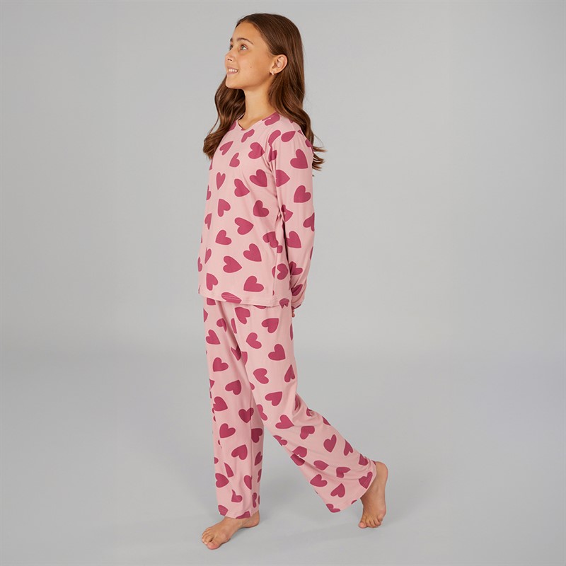 Board Angels Mens Girls AOP Heart Soft Touch Twosie Pink/Black