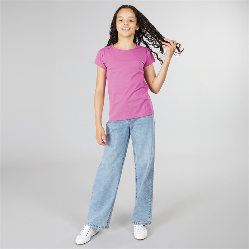 Board Angels Girls Five Pack Plain T-Shirts Multi