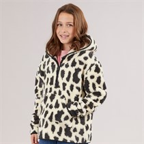 Board Angels Girls Leopard Half-Zip Fleece Jacket Multi