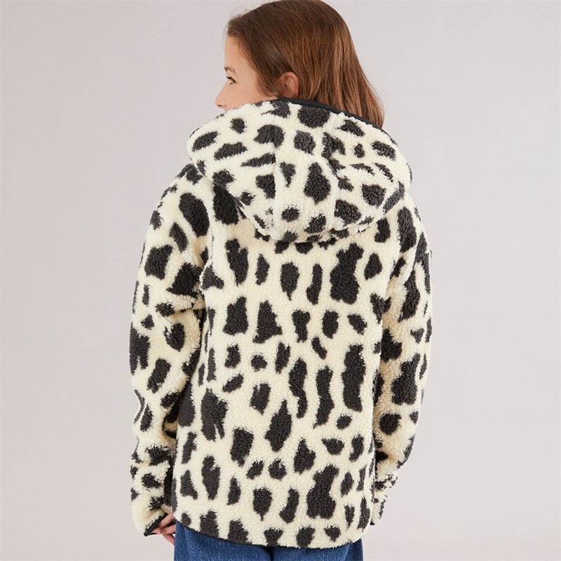 Board Angels Girls Leopard Half-Zip Fleece Jacket Multi
