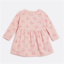 Board Angels Girls AOP Fleece Bow Jumper Dress Multi