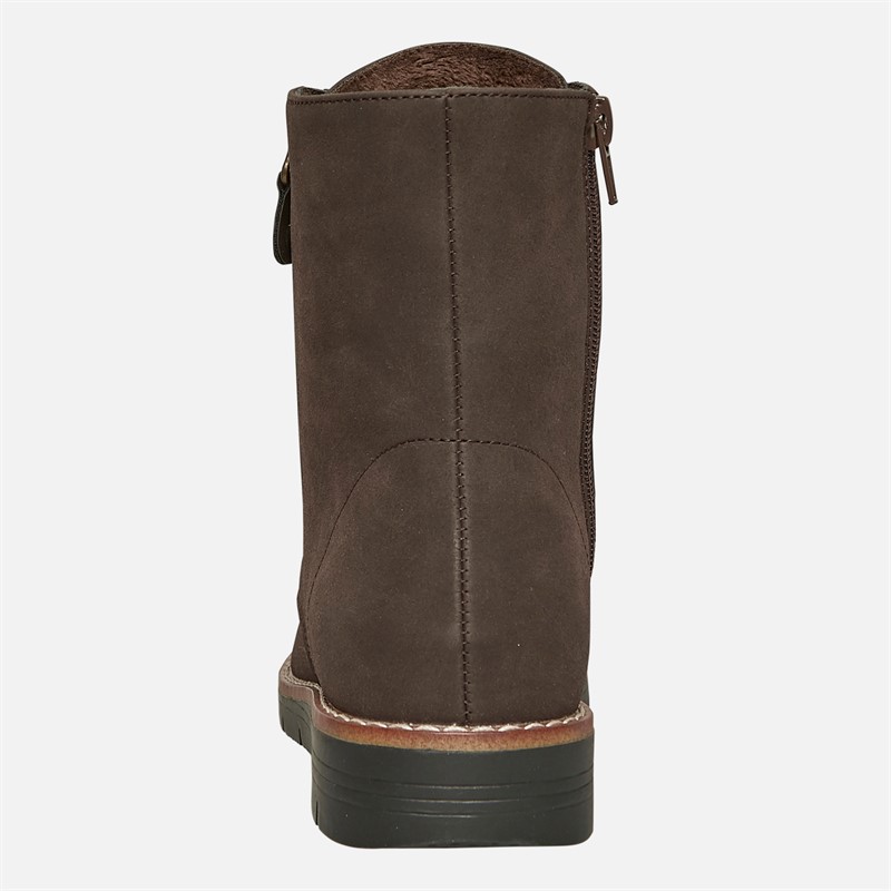 Board Angels Womens Gaby Zip Detail Ankle Boots Brown