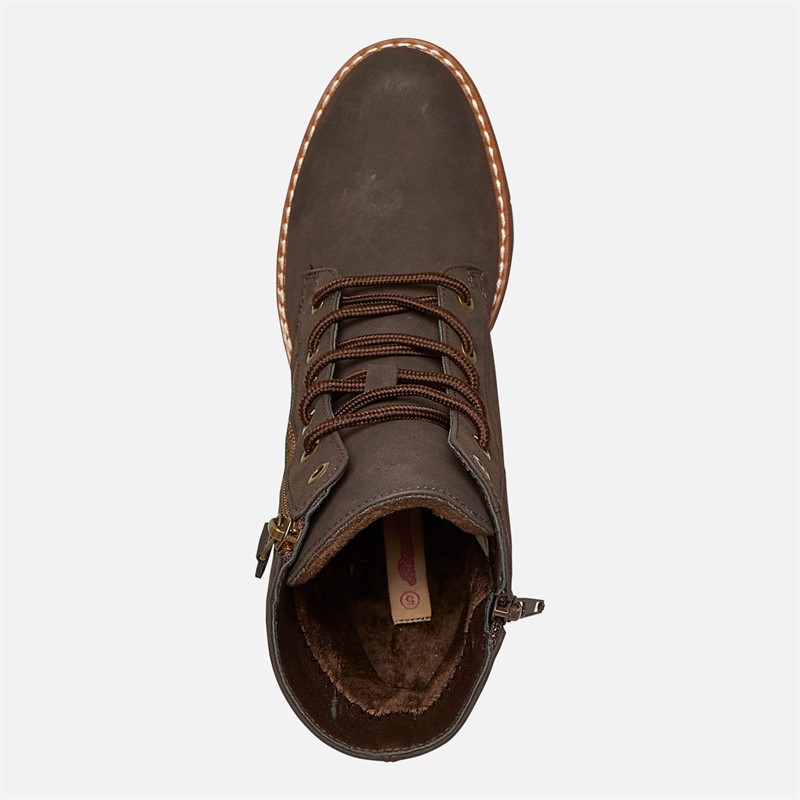 Board Angels Womens Gaby Zip Detail Ankle Boots Brown