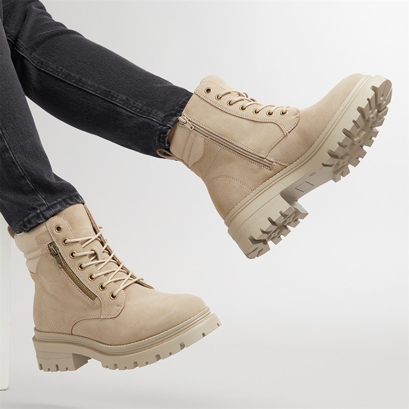 Board Angels Womens Mitton Boots Beige