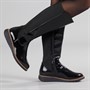 Board Angels Womens Lisa Knee High Wedge Boots Black Patent