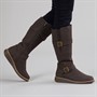 Board Angels Womens Oldenburg Knee High Wedge Boots Brown