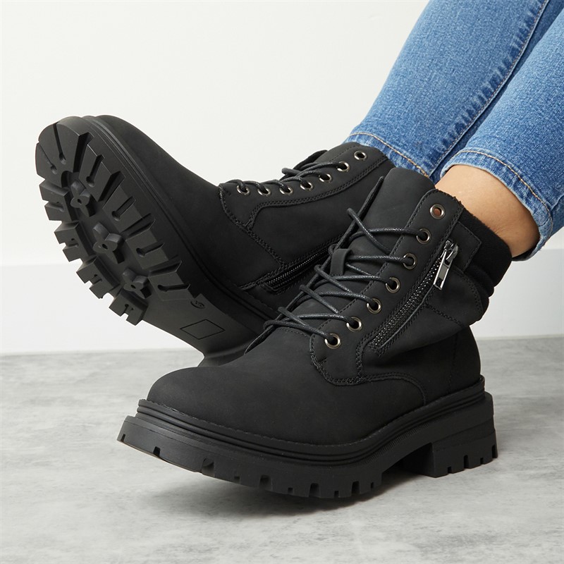 Board Angels Womens Mitton Boots Black