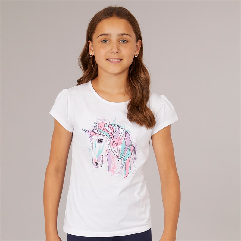 Board Angels Girls Three Pack Unicorn T-Shirts Multi