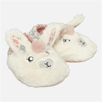 Board Angels Girls Alpaca Mule Slippers Cream/Multi