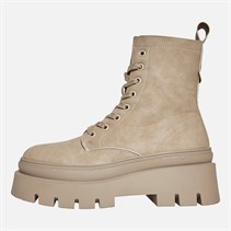 Board Angels Womens Rum Chunky Lace Up Boots Grey PU