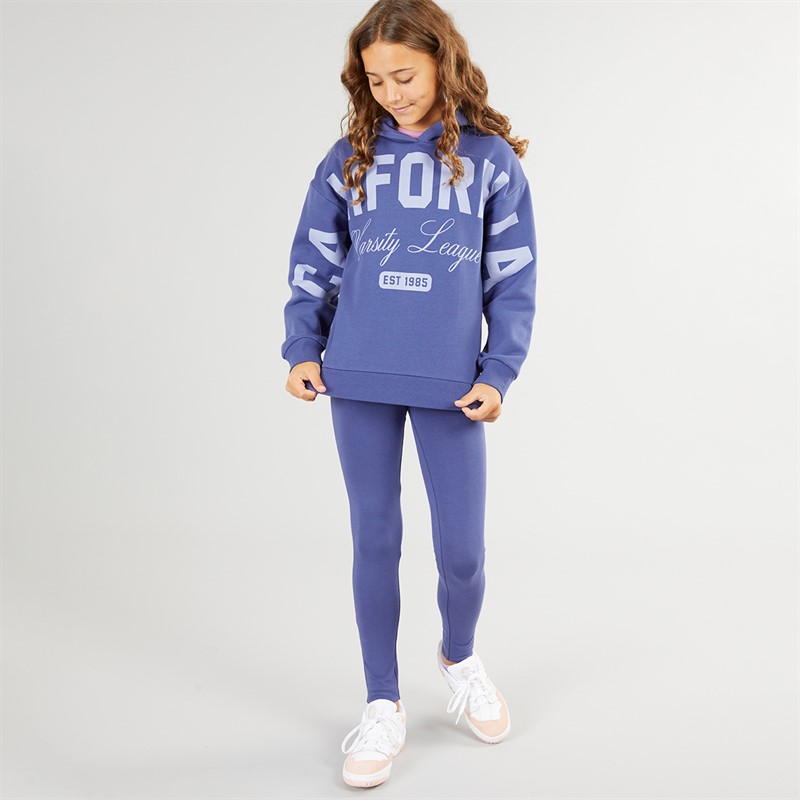Board Angels Girls Collegiate Hoodie And Leggings Set Skipper Blue