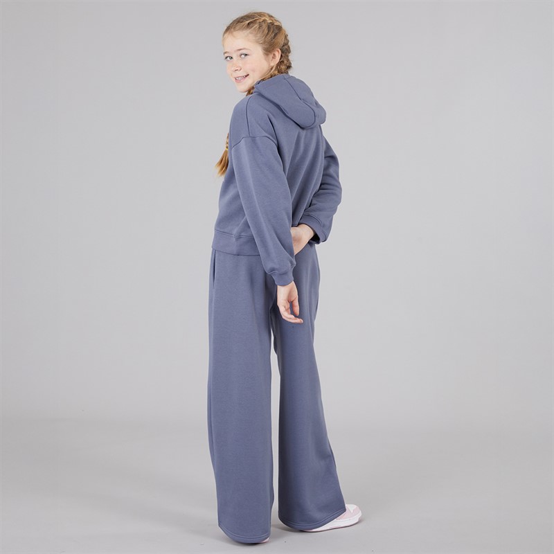 Board Angels Girls Hoodie And Wide Leg Joggers Set Dusty Blue
