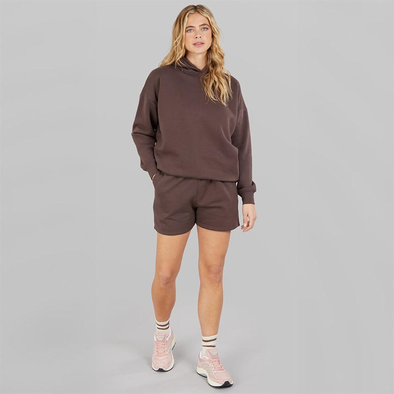 Board Angels Womens Hoodie And Shorts Set Chocolate