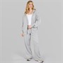 Board Angels Womens Oversized Zip Through Hoodie And Wide Leg Joggers Tracksuit Light Grey Marl Lt Grey Marl
