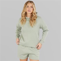 Board Angels Womens Hoodie And Shorts Set Olive Green