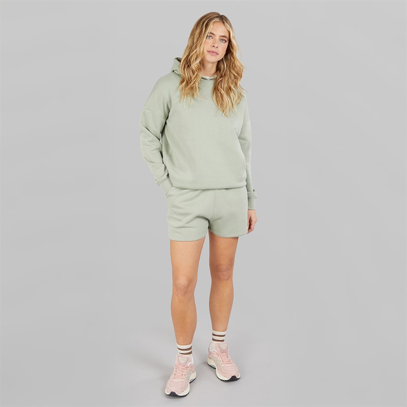 Board Angels Womens Hoodie And Shorts Set Olive Green