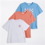 Board Angels Womens Three Pack Printed T-Shirts Multi