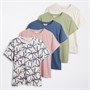 Board Angels Womens Five Pack Printed T-Shirts Multi