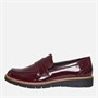Board Angels Womens Dianne Loafers Burgundy Patent
