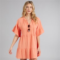 Board Angels Womens Smock Dress Coral