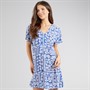Board Angels Womens Shirt Dress Blue Print