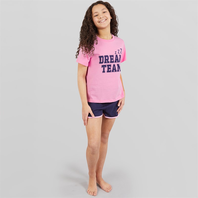Board Angels Girls T-Shirt And Shorts Pyjama Set Multi