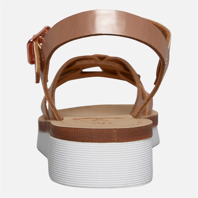 Board Angels Girls Ankle Strap Sandals Rose Gold