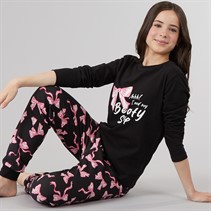Board Angels Girls T-Shirt And Shorts PJ Set Black