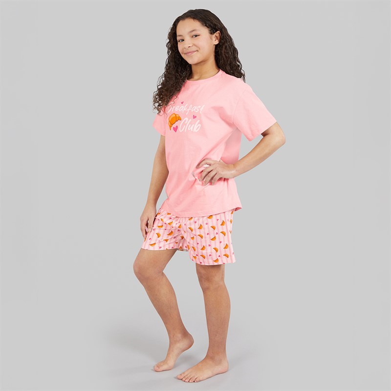 Board Angels Girls T-Shirt And Shorts Pyjama Set Multi