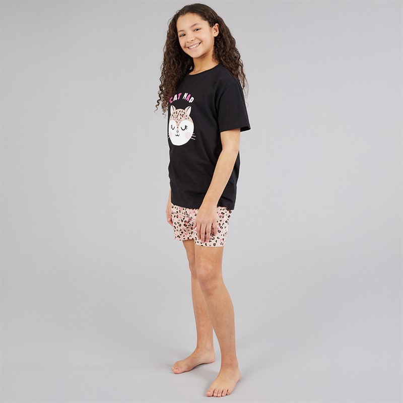 Board Angels Girls T-Shirt And Shorts PJ Set Multi