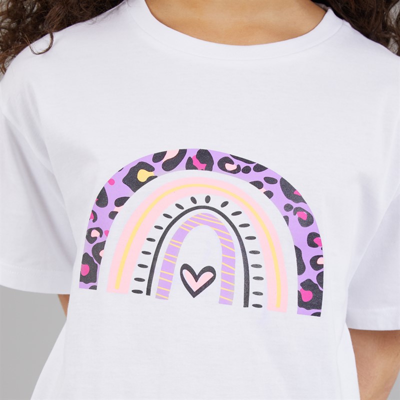 Board Angels Girls Two Pack T-Shirts And Shorts PJ Sets Blue/White