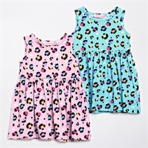 Board Angels Infant Girls Two Pack Dresses Bright Animal