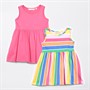 Board Angels Infant Girls Two Pack Dresses Stripe/Pink