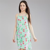 Board Angels Girls Cherry Dress Mint Print