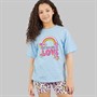 Board Angels Girls T-Shirt And Leopard Shorts Set Pink/Purple