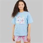 Board Angels Girls T-Shirt And Shorts Set Blue Mix