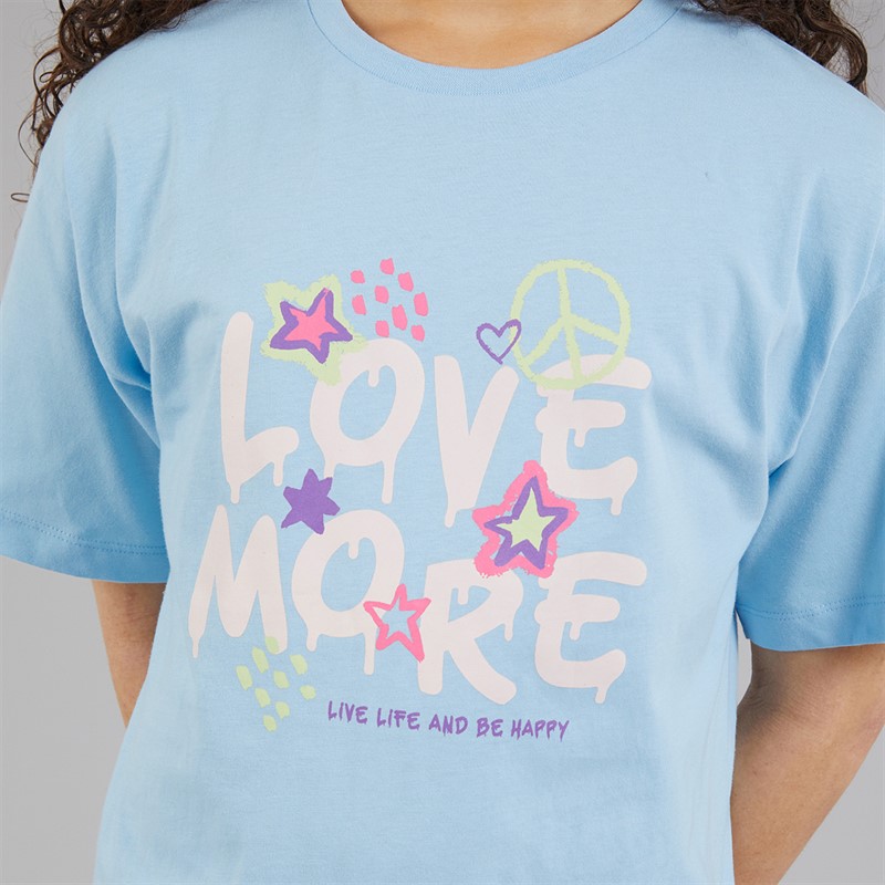 Board Angels Girls T-Shirt And Shorts Set Blue Mix