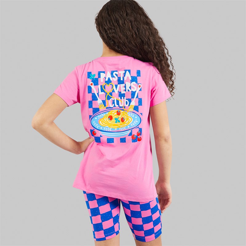 Board Angels Girls T-Shirt And Shorts Set Pink/Blue