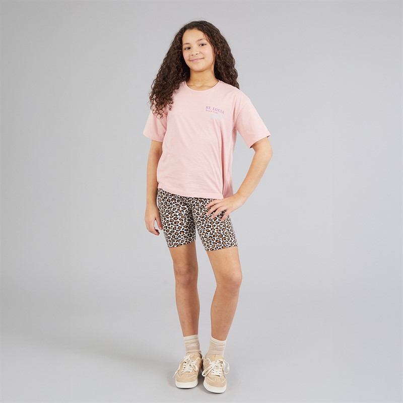 Board Angels Girls Cycle Shorts Animal Print