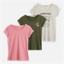 Board Angels Womens Three Pack Printed T-Shirts Multi