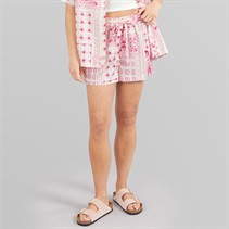 Board Angels Womens Bandana Print Shorts Pink Print