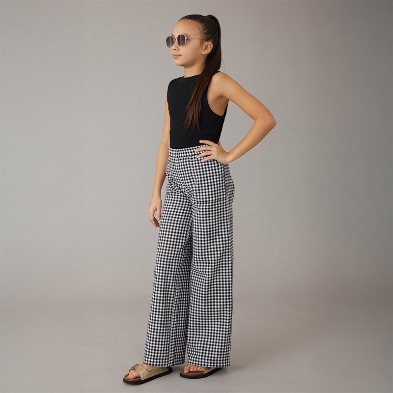 Board Angels Girls Gingham Trousers Black/White
