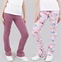 Board Angels Girls Two Pack Yoga Style Leggings Dusky Grape/Graffiti Duskygrape/Graffiti