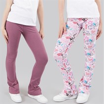 Board Angels Girls Two Pack Yoga Style Leggings Dusky Grape/Graffiti Duskygrape/Graffiti