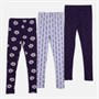 Board Angels Girls Three Pack Printed Leggings Blue/Multi Bluemulti