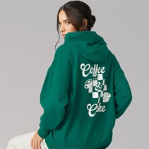 Board Angels Womens Coffee And Cake Hoodie Evergreen