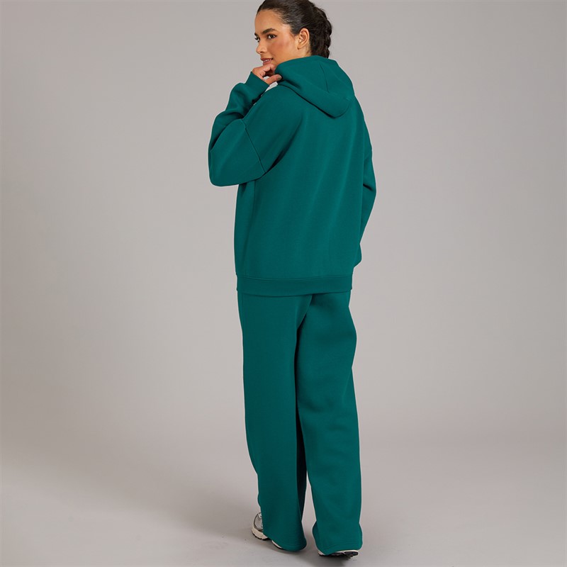 Board Angels Womens Oversized Zip Through Hoodie And Wide Leg Joggers Tracksuit Deep Teal 194914